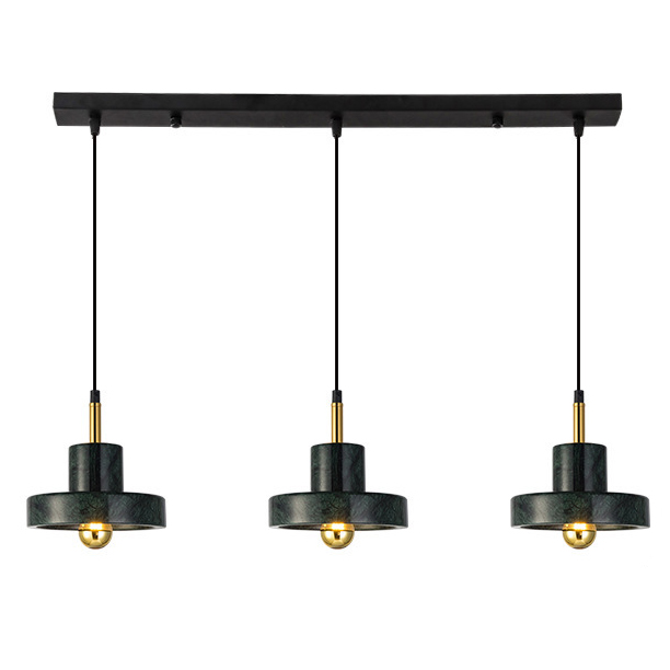 Люстра Tom Dixon Stone Pendant Black 3 Черный Золотой в Санкт-петербурге | Loft Concept 