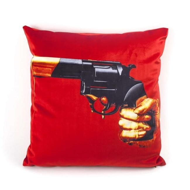 Подушка Seletti Cushion  Revolver Toiletpaper Красный в Санкт-петербурге | Loft Concept 