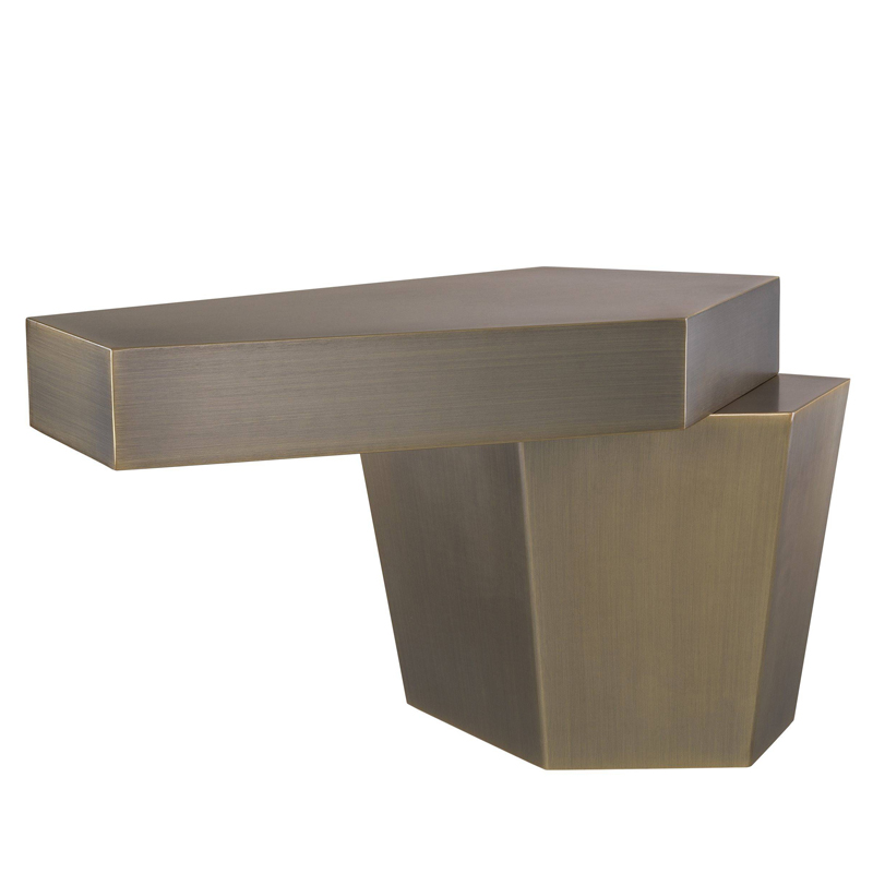 Кофейный стол Eichholtz Coffee Table Calabasas Low brass Латунь Античная полированная в Санкт-петербурге | Loft Concept 