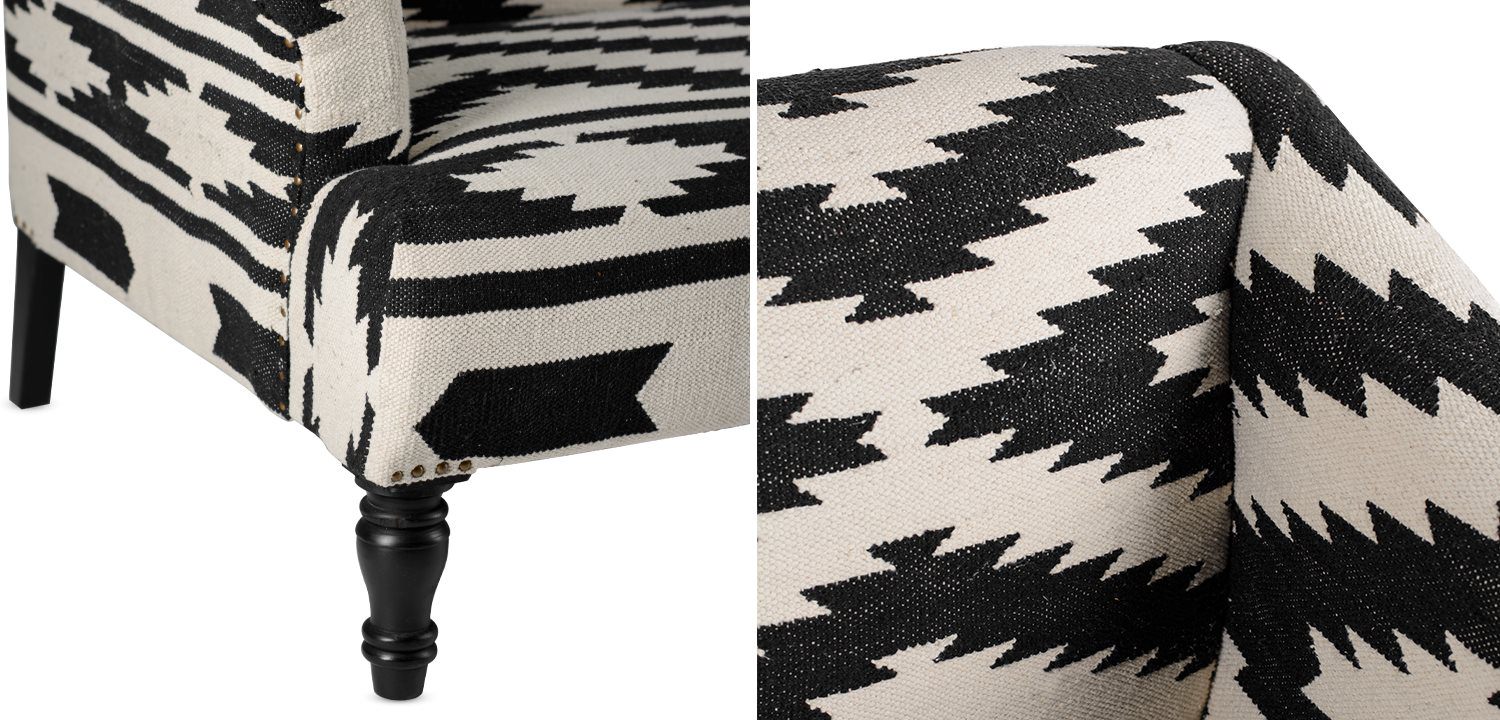 Диван Черно-Белый Келим KELIM Sofa - фото №1