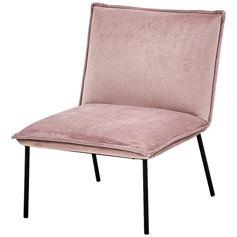 Кресло Corner Armchair Single pink Розовый пастельный Черный в Санкт-петербурге | Loft Concept 