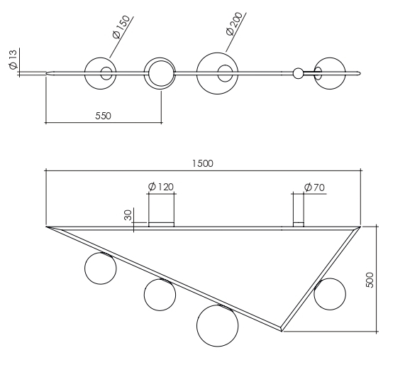 Потолочный светильник Atelier Areti Girlande Ceiling Triangle в Санкт-петербурге