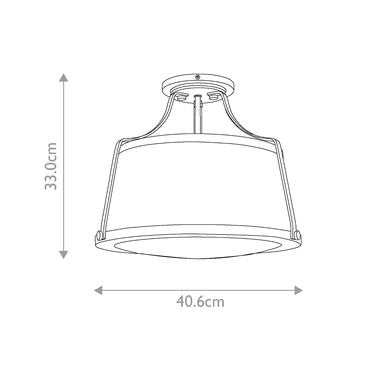 Потолочный светильник со светлым текстильным абажуром Hinkley в Санкт-петербурге
