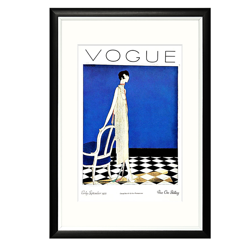 Постер Vogue September 1925 Синий Черный Белый в Санкт-петербурге | Loft Concept 