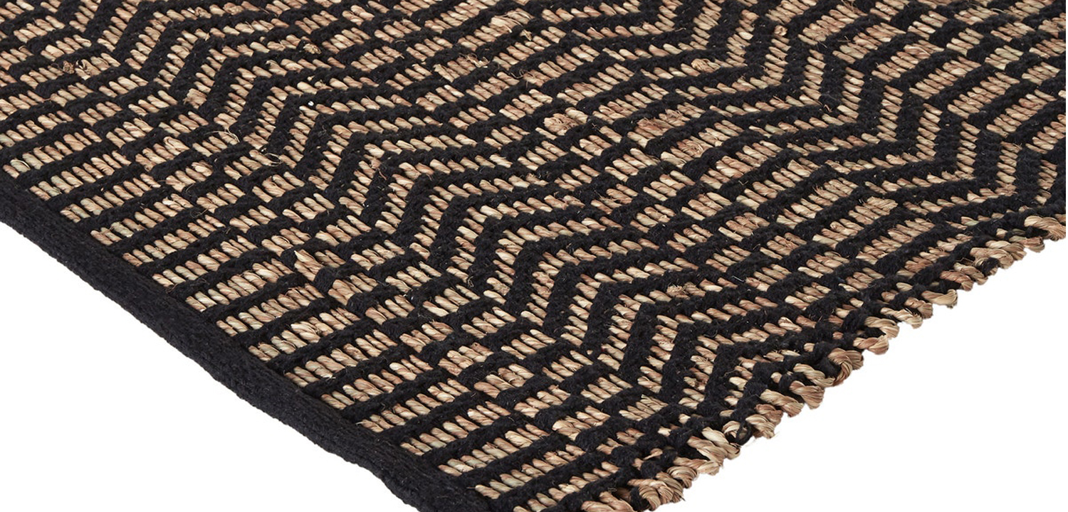 Ковер Zig Zag Carpet black - фото
