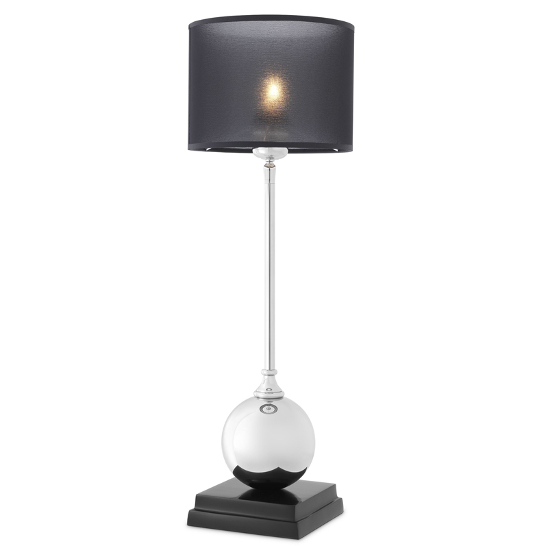 Настольная лампа Eichholtz Table Lamp Carnivale Никель Черный в Санкт-петербурге | Loft Concept 