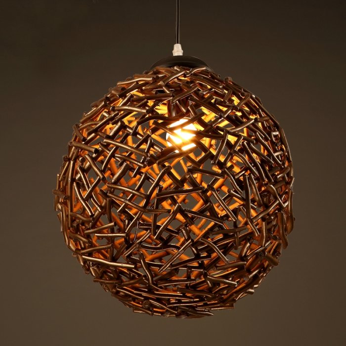 Подвесной светильник Old Wicker Pendant Sphere  в Санкт-петербурге | Loft Concept 