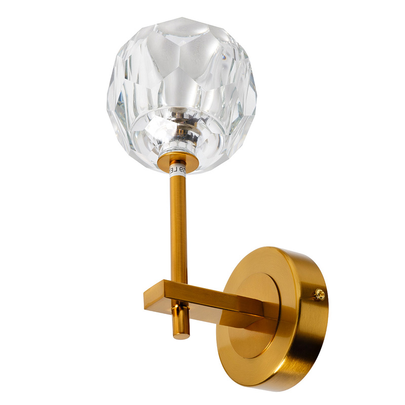 Бра RH Boule de Cristal Single Wall Lamp Gold матовое золото в Санкт-петербурге | Loft Concept 