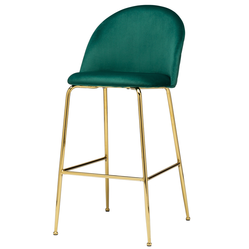 Барный стул Vendramin Bar Stool green Зеленый Глянцевое золото в Санкт-петербурге | Loft Concept 