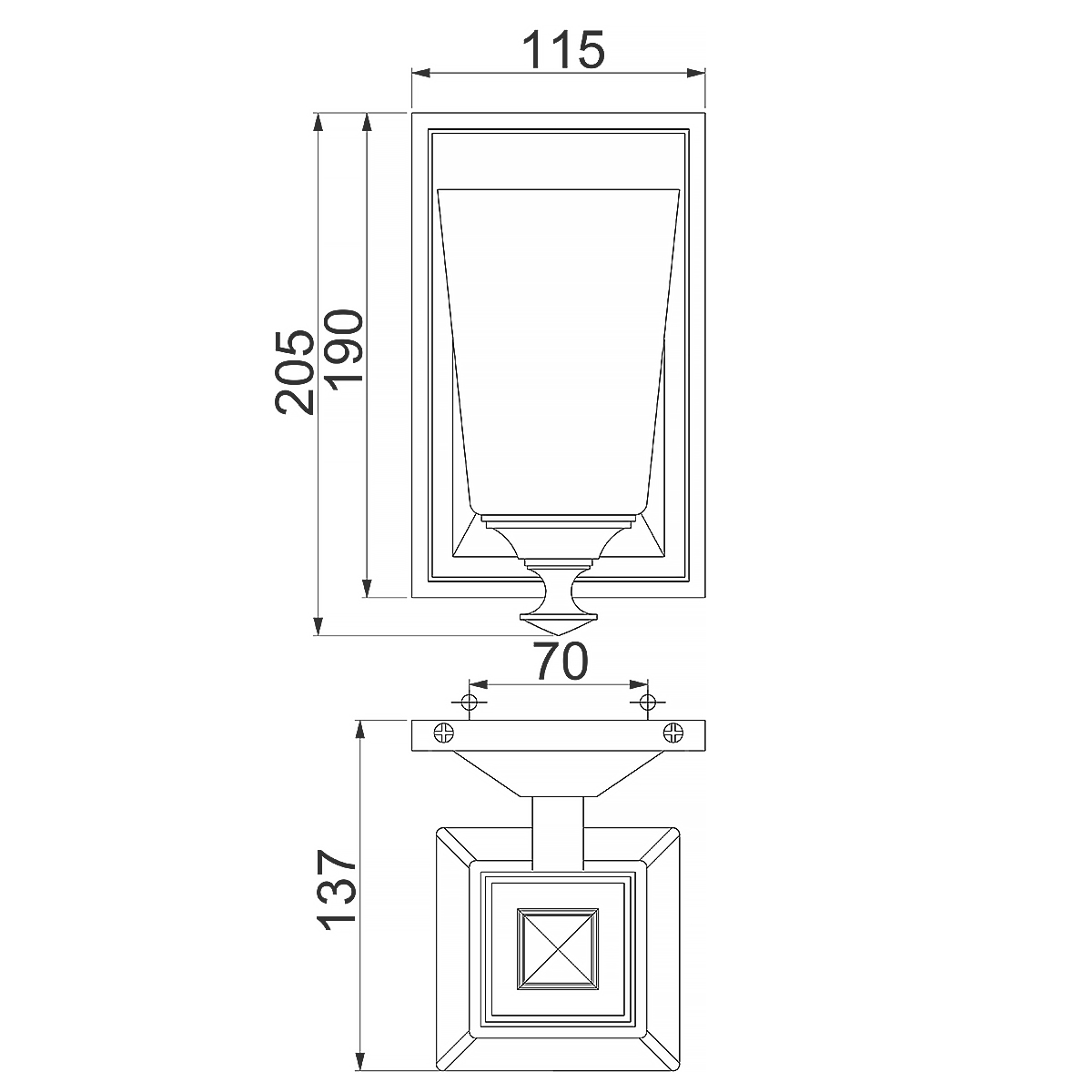 Бра с белым матовым плафоном на прямоугольном основании цвета хром Hinkley в Санкт-петербурге
