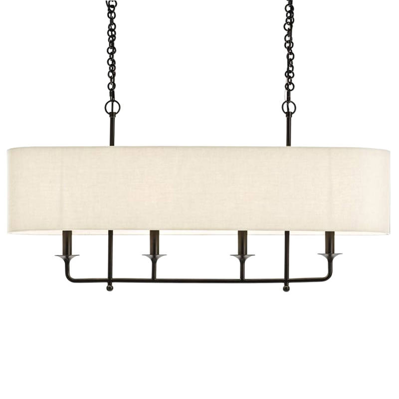 Люстра Arteriors BEATTY CHANDELIER Черный Бежевый в Санкт-петербурге | Loft Concept 