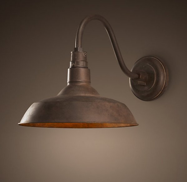 Бра Vintage Barn Sconce Rusty Искусственная бурая ржавчина в Санкт-петербурге | Loft Concept 