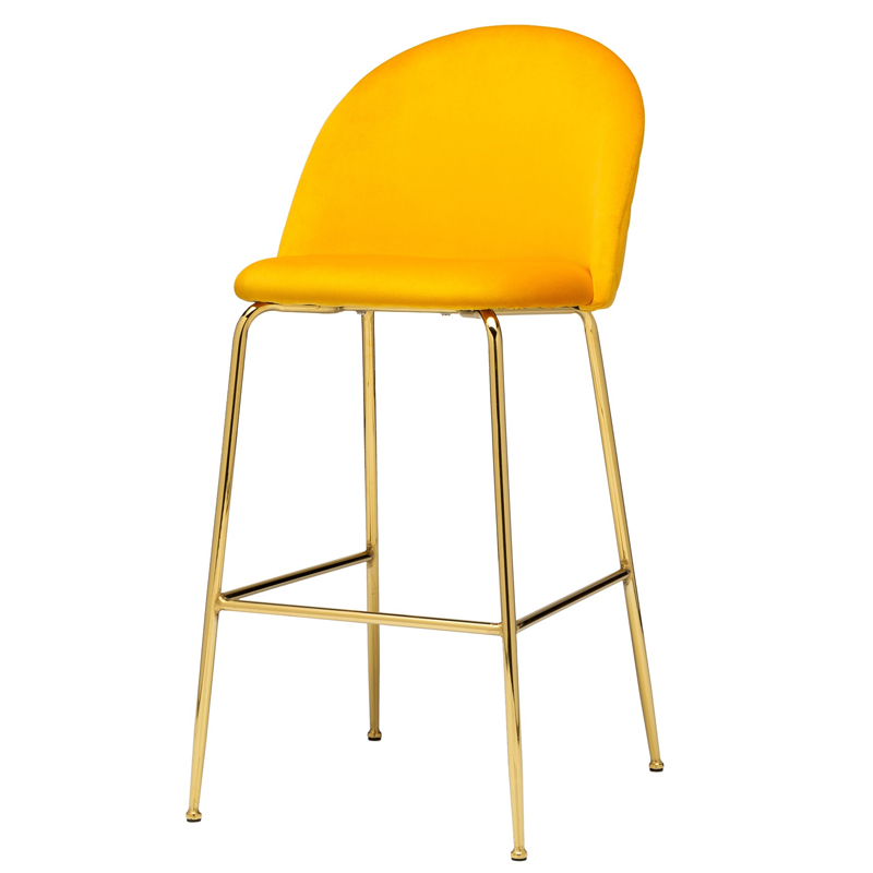 Барный стул Vendramin Bar Stool yellow Желтый Глянцевое золото в Санкт-петербурге | Loft Concept 