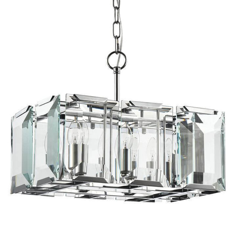 Люстра Harlow Crystal Square Chandelier chrome 6 Хром в Санкт-петербурге | Loft Concept 