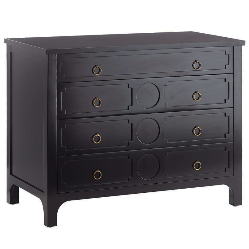 Комод с 4-мя ящиками Lawrence chest of drawers Black Черный Черный в Санкт-петербурге | Loft Concept 