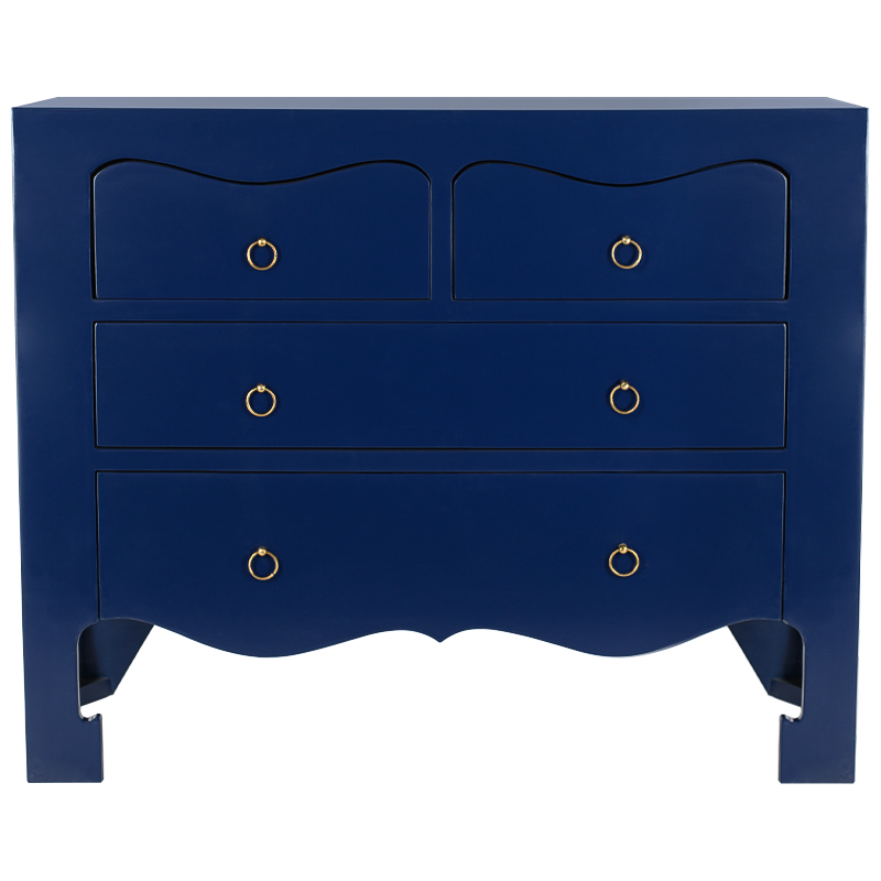 Комод темно-синий L.XV CHEST OF DRAWERS deep blue Темно-синий Золотой в Санкт-петербурге | Loft Concept 