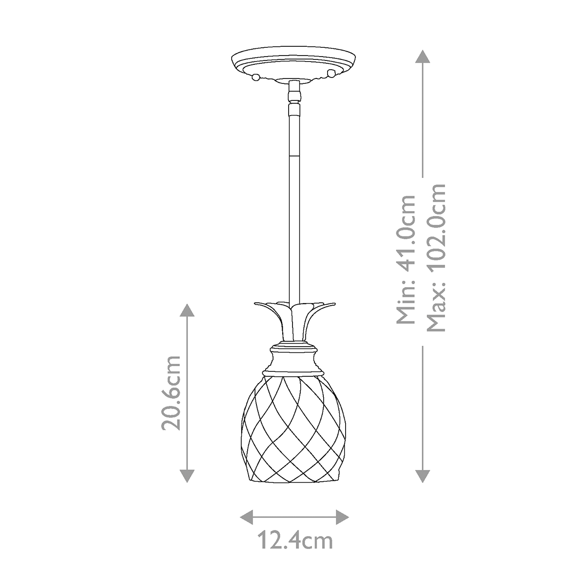 Подвесной светильник цвета латунь с прозрачнымплафоном в форме ананаса Hinkley в Санкт-петербурге