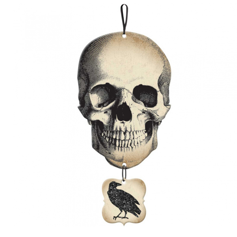 Аксессуар HALLOWEEN Hanging Skull Серый Черный в Санкт-петербурге | Loft Concept 