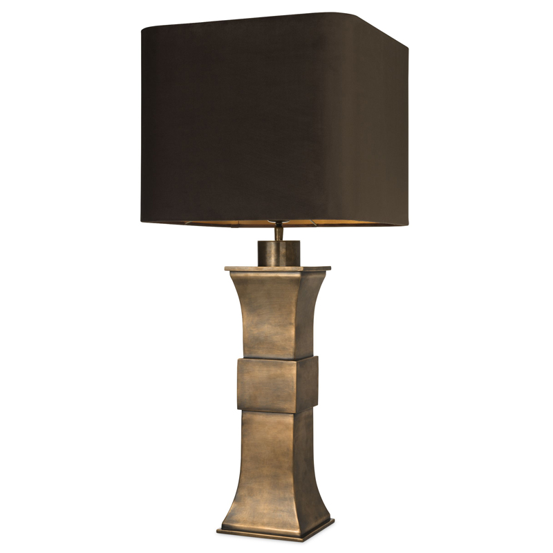 Настольная лампа Eichholtz Table Lamp Avia Латунь Античная полированная Черный в Санкт-петербурге | Loft Concept 