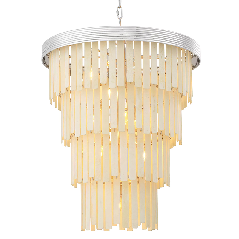 Люстра Eichholtz Chandelier Arizona L Nickel Никель ivory ( слоновая кость ) в Санкт-петербурге | Loft Concept 