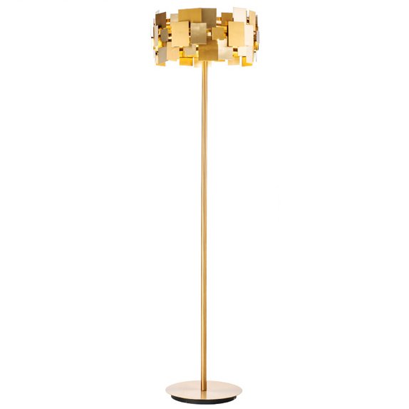 Торшер Gold Plate Floor Lamp  в Санкт-петербурге | Loft Concept 