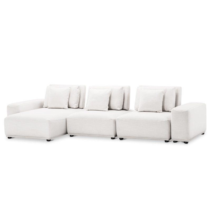 Диван Eichholtz Sofa Mondial Lounge white Белый Черный в Санкт-петербурге | Loft Concept 