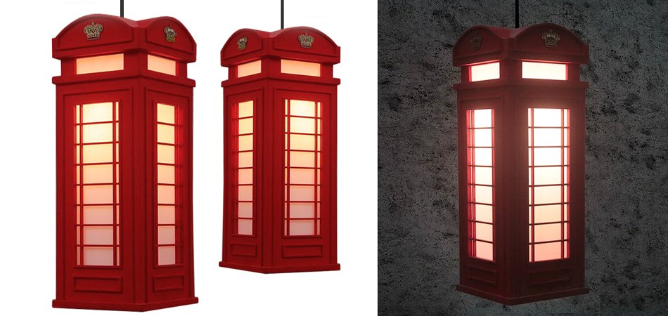 Подвесной светильник London Phone Booth Pendant - Loft-Concept в Санкт-петербурге