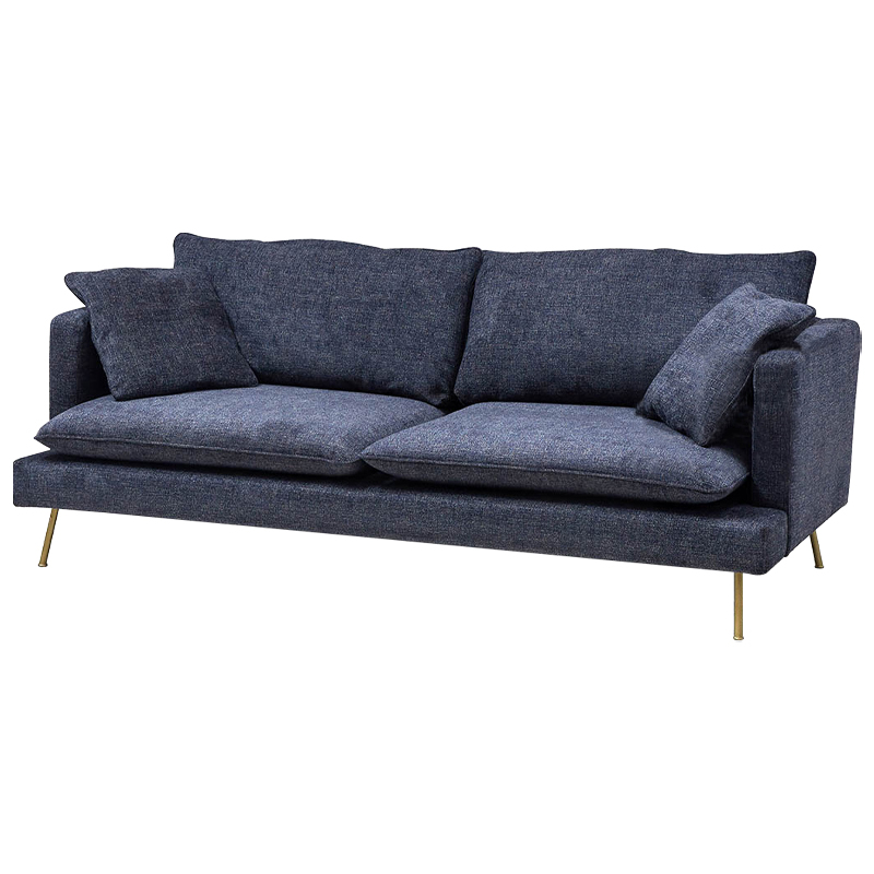 Диван Lambert Sofa Blue Синий Синий Золотой в Санкт-петербурге | Loft Concept 