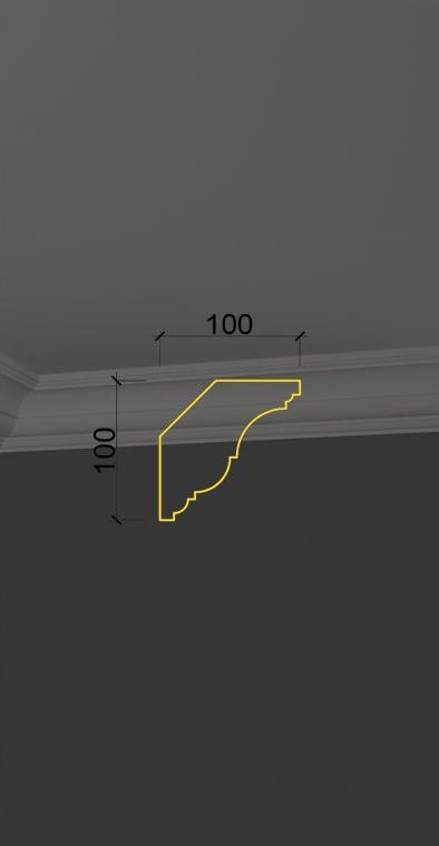 Гладкий карниз KT-10 в Санкт-петербурге