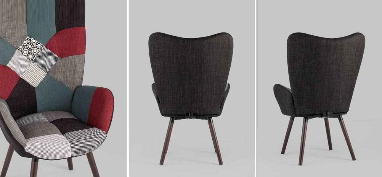 Кресло Ingrit принт Patchwork - фото №1