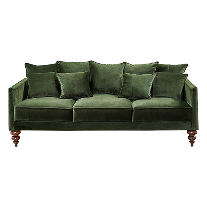 Диван Graceful Details Sofa Green Коричневый Зеленый в Санкт-петербурге | Loft Concept 