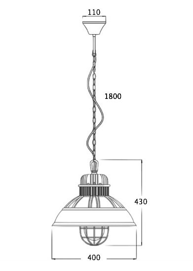 Подвесной светильник Loft Industrial Metal Cage Elder в Санкт-петербурге