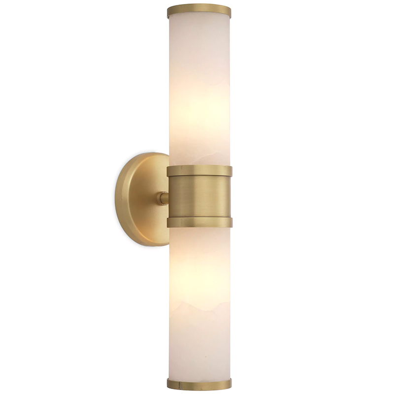 Бра Eichholtz Wall Lamp Claridges Double Латунь Бежевый в Санкт-петербурге | Loft Concept 