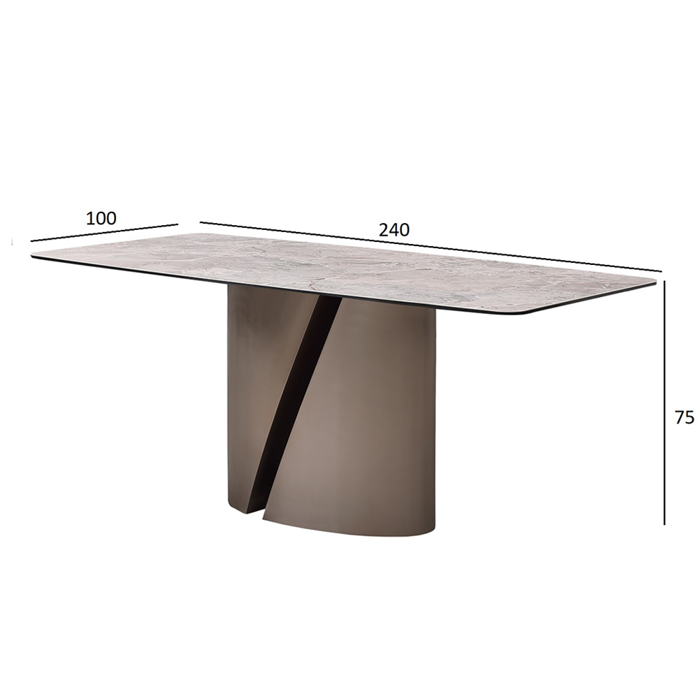 Стол обеденный керамический серый Servorios в Санкт-петербурге