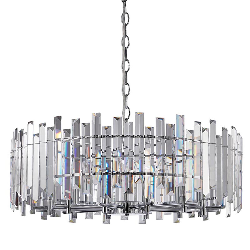 Люстра Langley Chandelier chrome 80 Хром Прозрачный в Санкт-петербурге | Loft Concept 