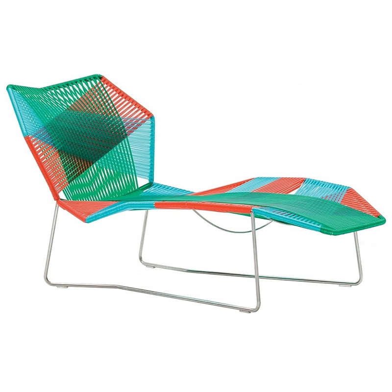 Шезлонг Moroso Chaise Longue Tropicalia Мульти Зеленый Красный Бирюзовый в Санкт-петербурге | Loft Concept 