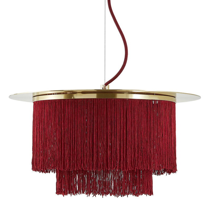 Люстра Houtique Chandelier Burgundy Бургундский красный Латунь в Санкт-петербурге | Loft Concept 