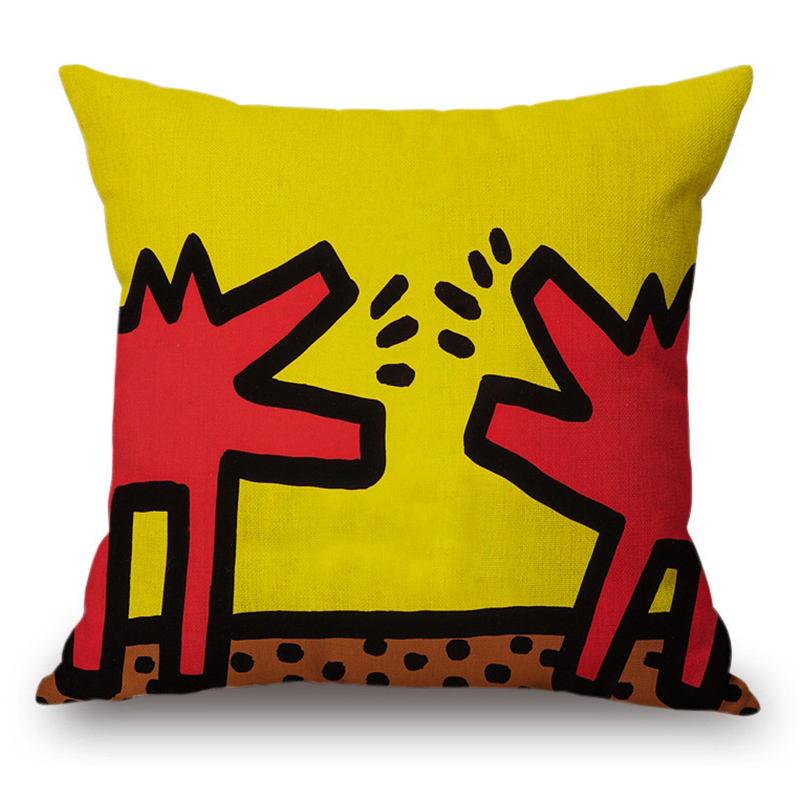 Подушка Keith Haring 1 Мульти в Санкт-петербурге | Loft Concept 