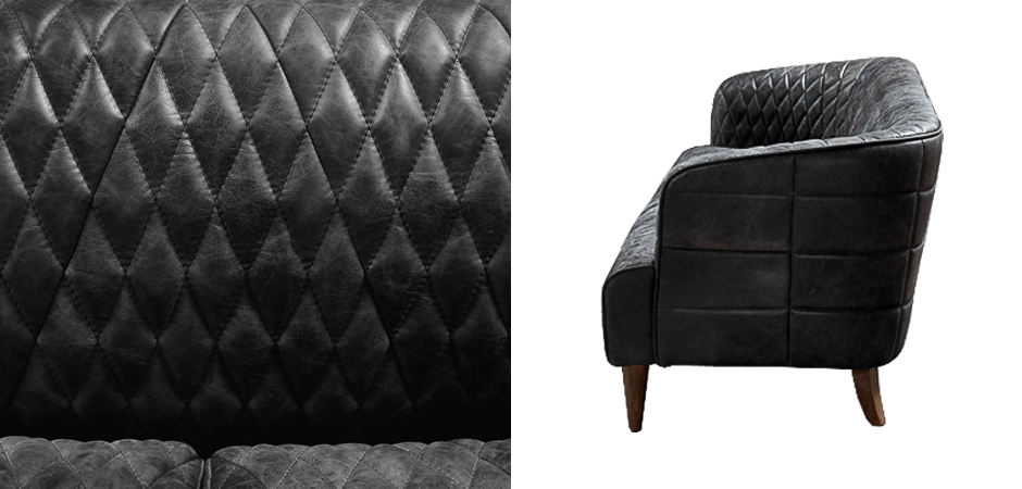 Диван Rhombuses Upholstery Graphite Sofa - фото №1