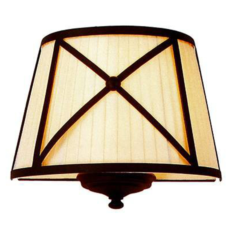 Бра Provence Lampshade Light Brown Wall Lamp Коричневый Бежевый в Санкт-петербурге | Loft Concept 