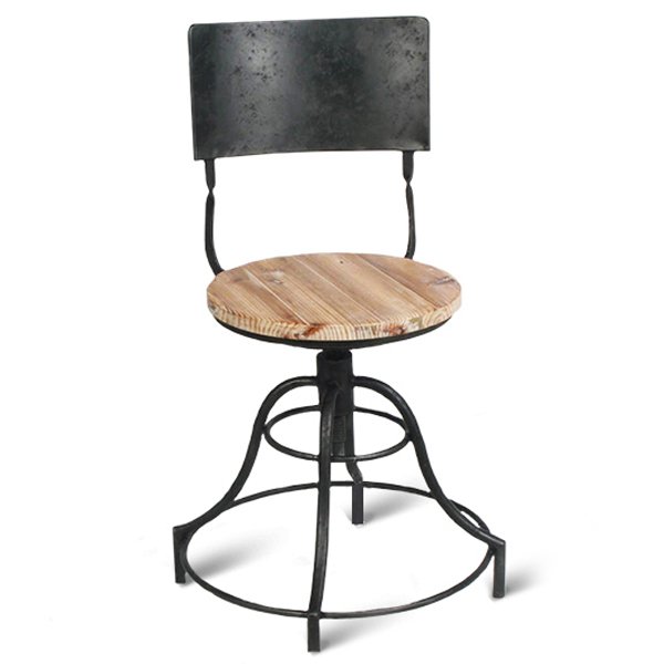 Барный стул Industrial Barstool Vintage Black Винтажный черный Коричневый в Санкт-петербурге | Loft Concept 