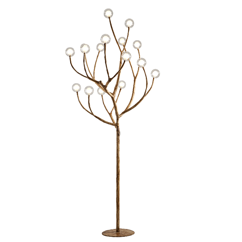 Торшер Tree branch Floor lamp Коричневый Белый в Санкт-петербурге | Loft Concept 