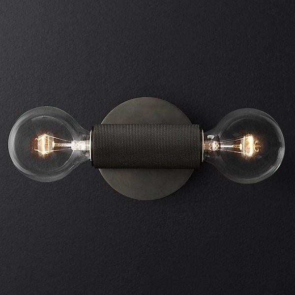 Бра RH Utilitaire Inline Sconce Black Темная бронза в Санкт-петербурге | Loft Concept 