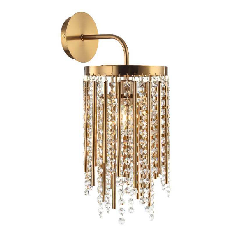 Бра Crystal Wind Chimes Bronze Wall Lamp Бронза Прозрачный в Санкт-петербурге | Loft Concept 