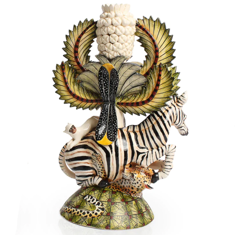 Подсвечник Зебры Zebra and Leopard Candle Holders Зеленый в Санкт-петербурге | Loft Concept 