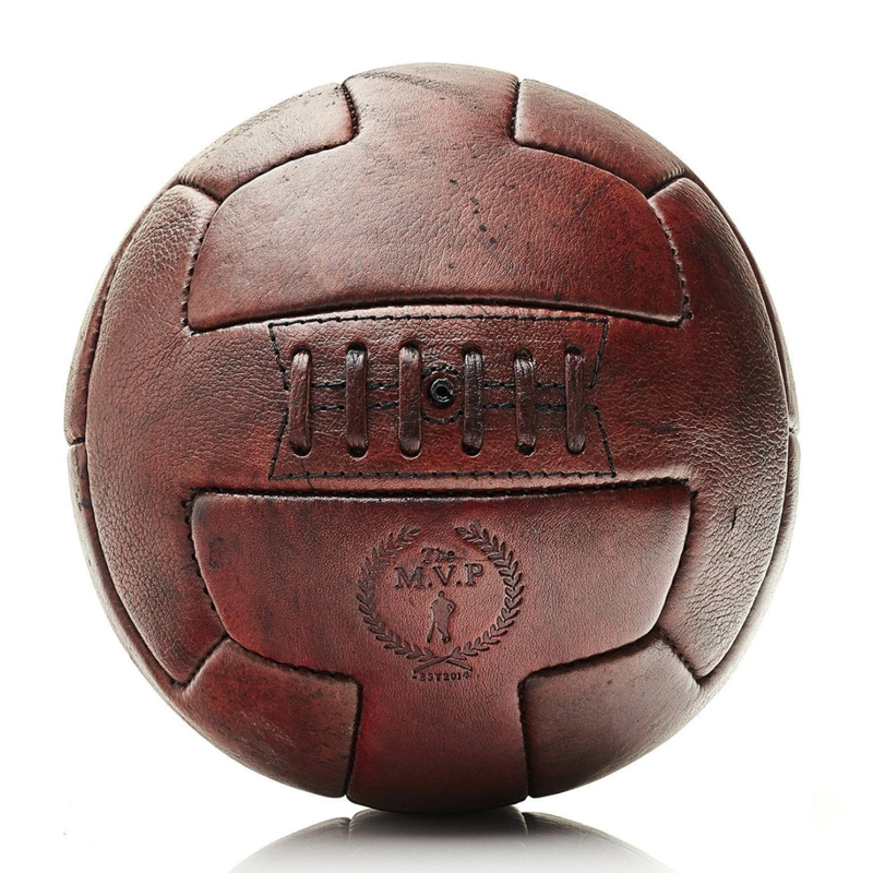 Футбольный Мяч из коричневой Кожи RETRO HERITAGE BROWN LEATHER T SOCCER BALL Коричневый винтаж в Санкт-петербурге | Loft Concept 