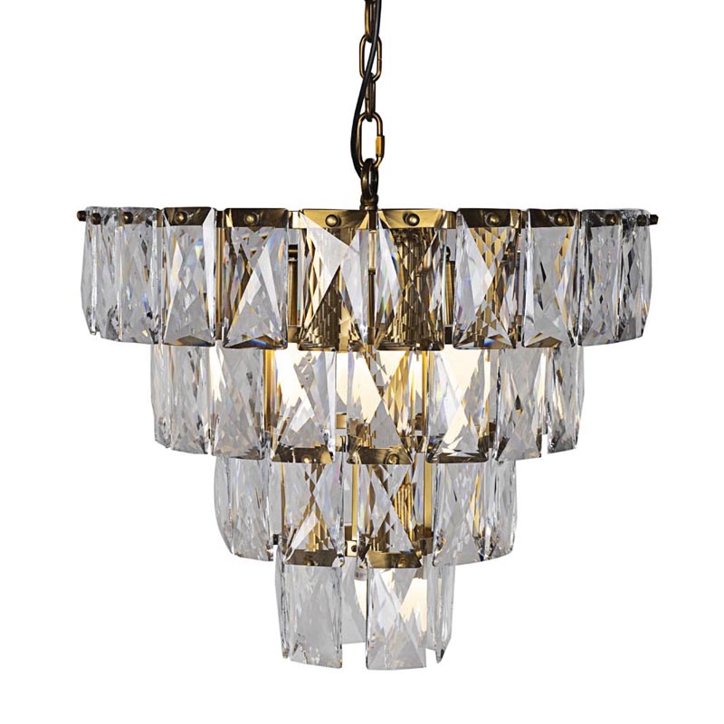 Люстра Tiers Crystal Light Chandelier brass 7 Латунь в Санкт-петербурге | Loft Concept 