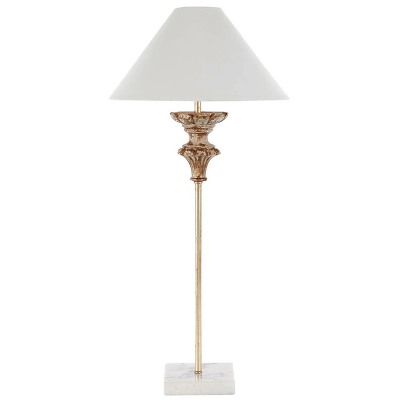 Настольная лампа Gilbert Provence Table lamp Белый Коричневый винтаж в Санкт-петербурге | Loft Concept 