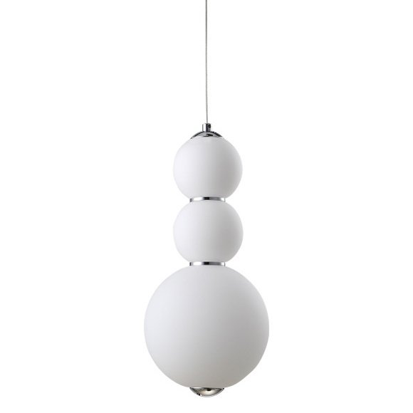 Люстра PEARLS Suspension Pendant Lamp D Белый Хром в Санкт-петербурге | Loft Concept 