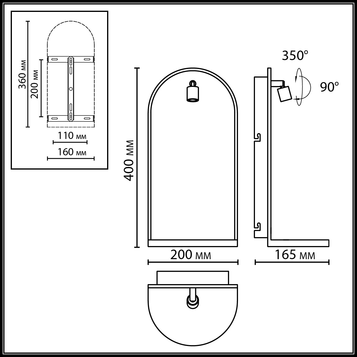 Настенный светильник зеленого цвета с бронзовой рамкой овальной формы с полкой Herbarium  в Санкт-петербурге